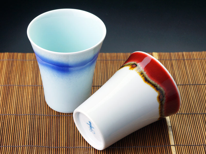 【有田焼】焼酎グラス ペアシルクロード