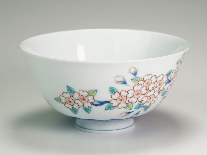 【有田焼】湯呑茶碗セット 染錦吉祥桜図