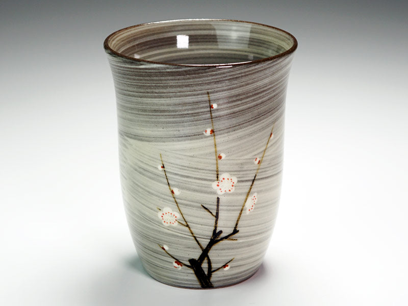 【有田焼】焼酎グラス 白梅