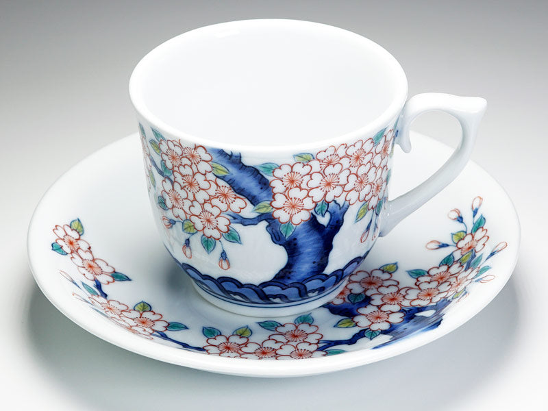 【有田焼】コーヒーカップ 染錦吉祥桜図