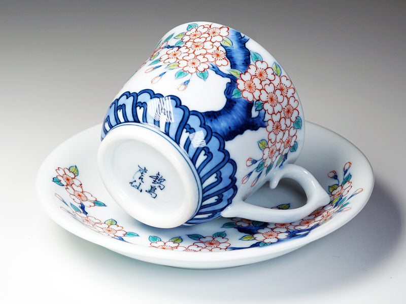 【有田焼】コーヒーカップ 染錦吉祥桜図