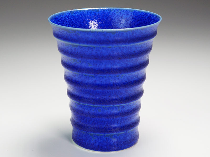 【有田焼】段付焼酎グラス 瑠璃水滴