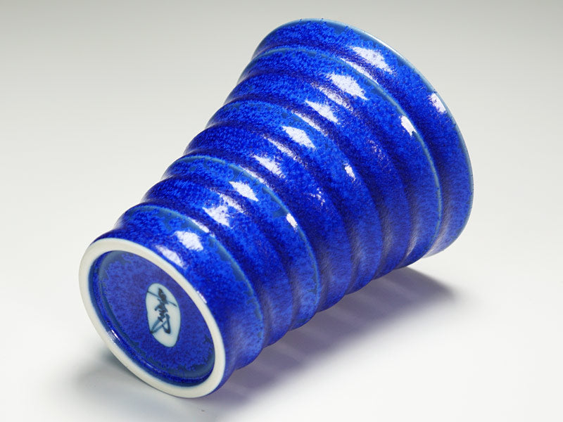 【有田焼】段付焼酎グラス 瑠璃水滴