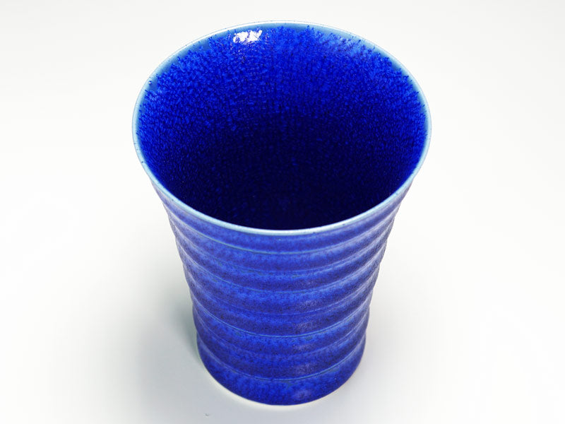 【有田焼】段付焼酎グラス 瑠璃水滴