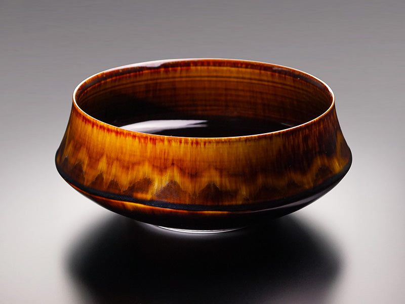 【有田焼】玳皮天目花器『蓬莱山』