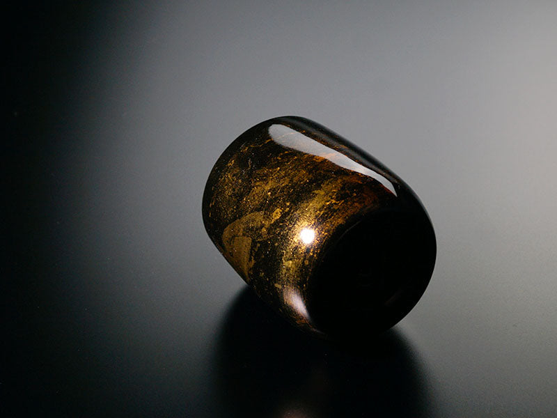 【漆磨カップ】ぺア湯呑 福達磨「白檀」