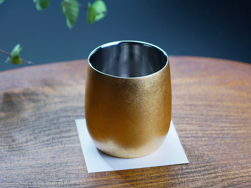 【漆磨カップ】湯呑み 福達磨「箔衣」