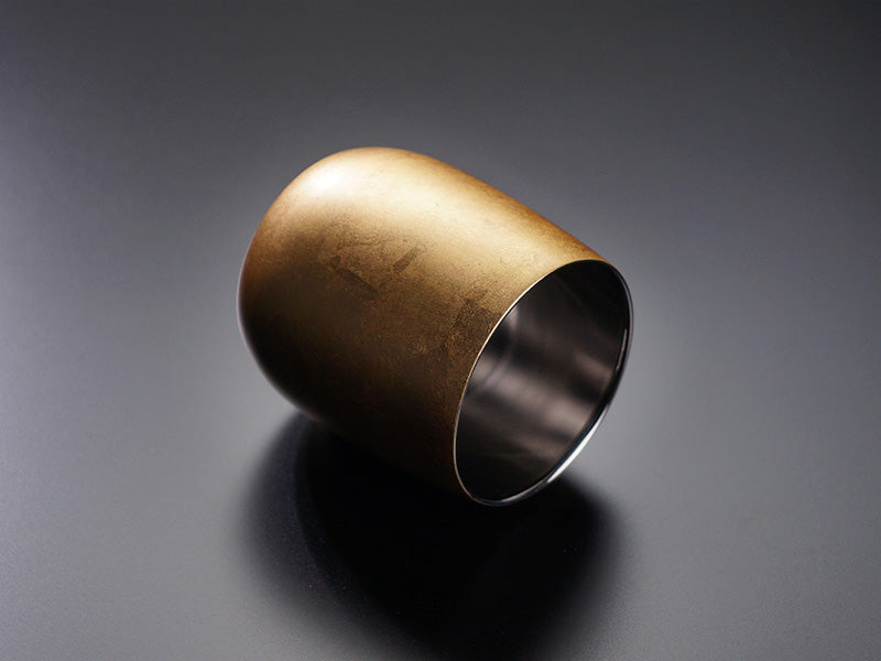 【漆磨カップ】湯呑み 福達磨「箔衣」