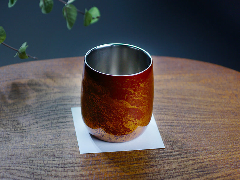 【漆磨カップ】湯呑 福達磨「白檀」