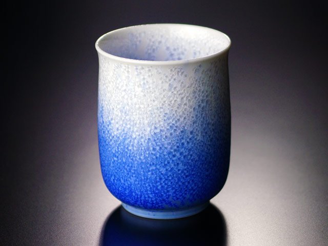【有田焼】湯呑み 藍染水滴の写真2