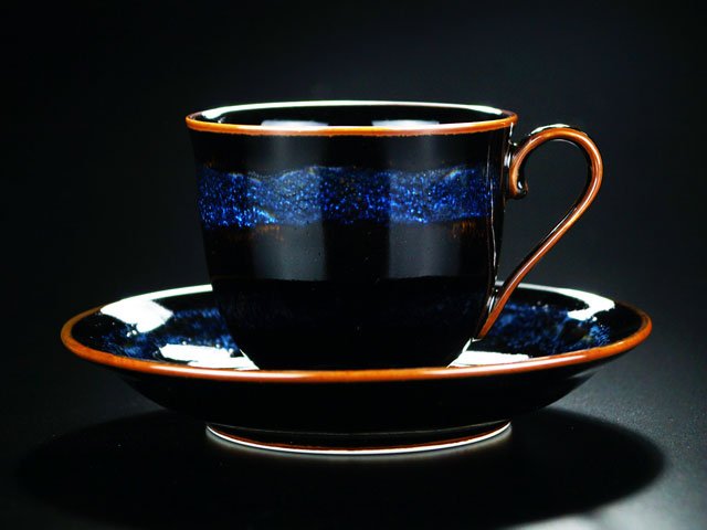 宇宙を照らす明星の器【有田焼】広口コーヒーカップ ”青き明星”の写真2