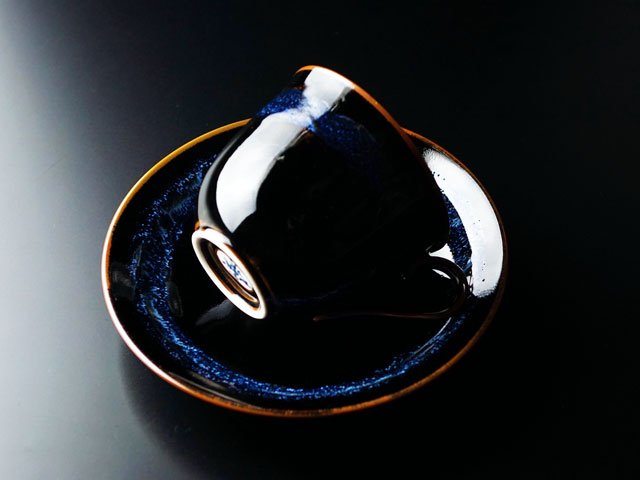 宇宙を照らす明星の器【有田焼】広口コーヒーカップ ”青き明星”の写真5