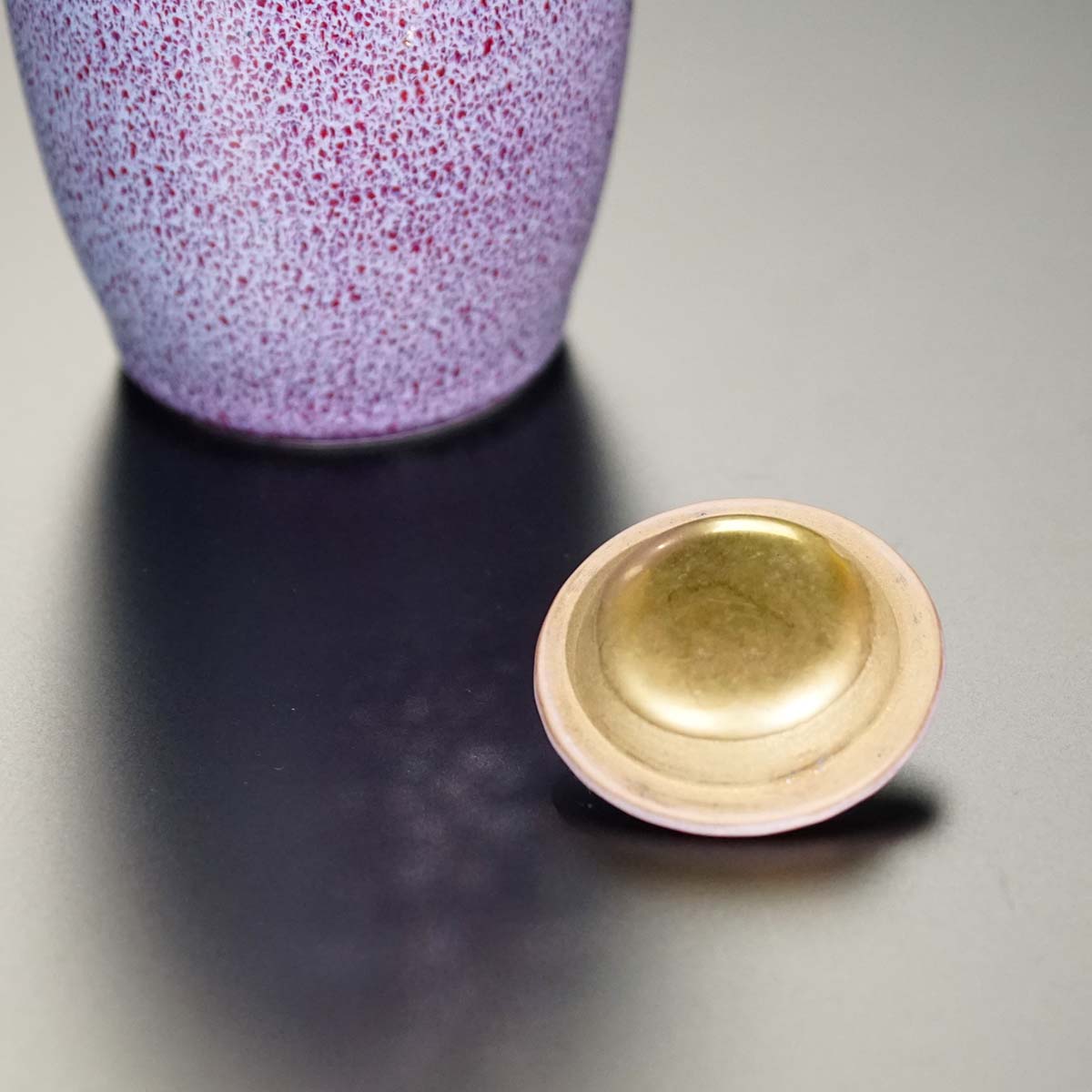 【有田焼】紫紅辰砂茶入