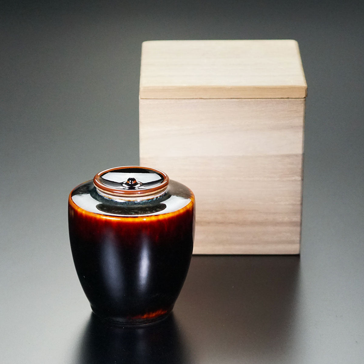 【有田焼】玳皮天目茶入