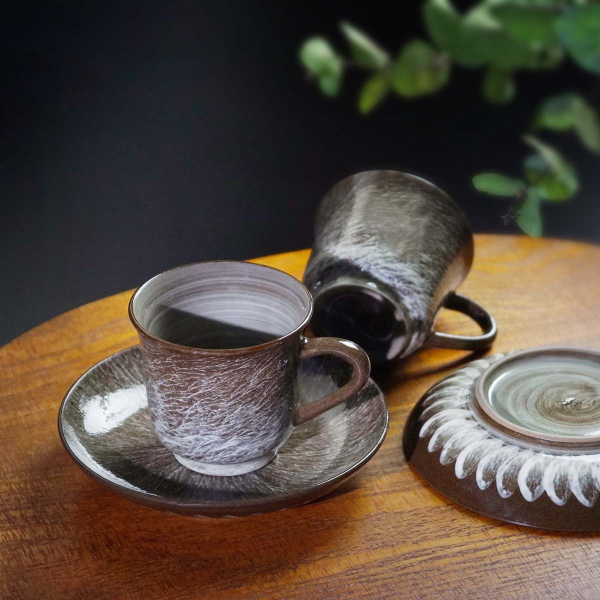 【有田焼】コーヒーカップ 霙刷毛