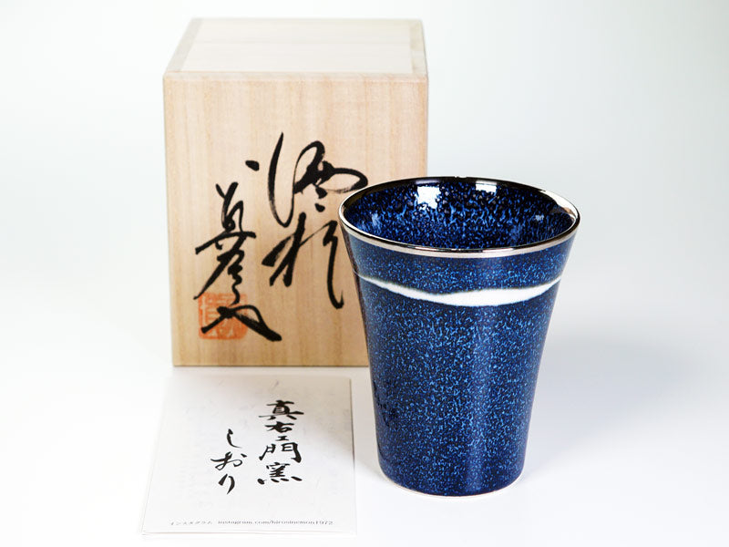 【新作】焼酎グラス 銀河本白金彩 "星天"