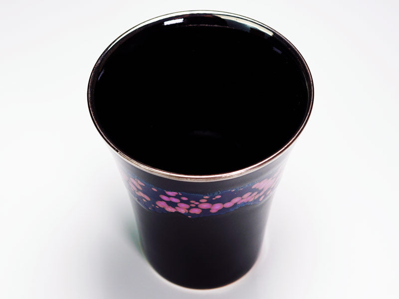 【有田焼】焼酎グラス 本白金彩 "明星桜"