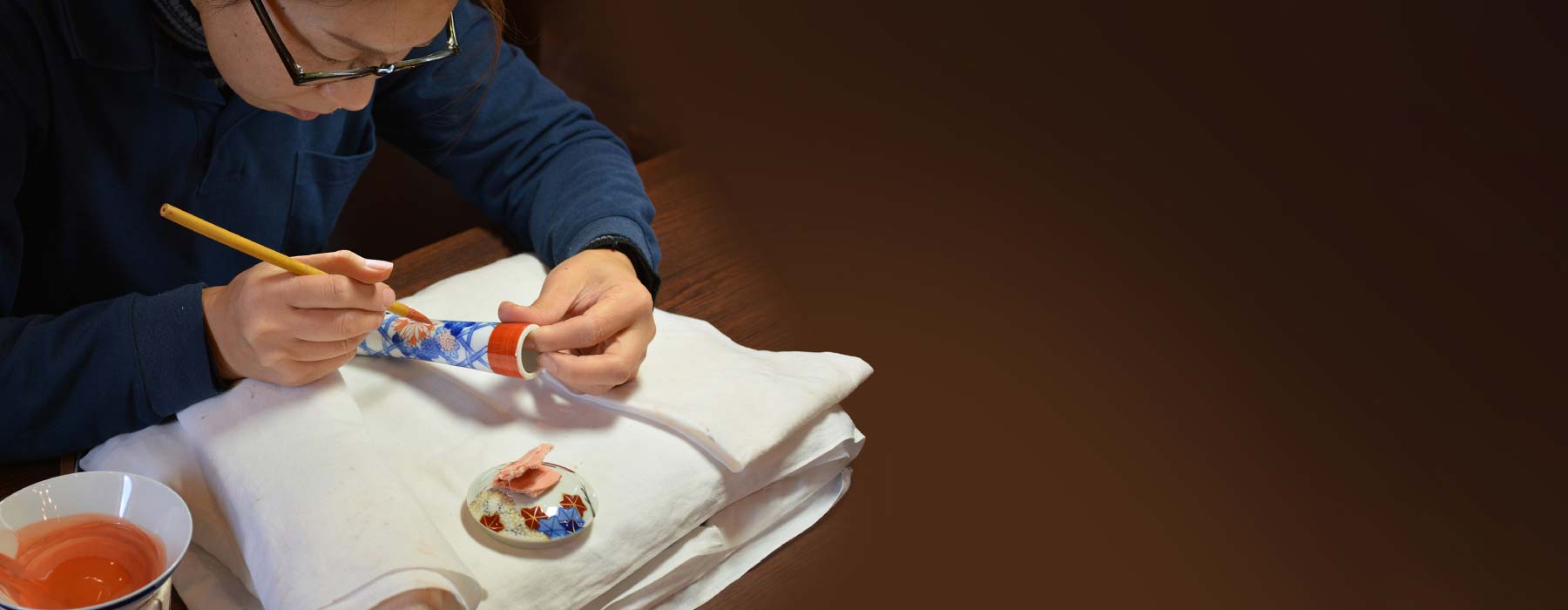 香蘭社　染錦篭菊　万華鏡 有田焼万華鏡】染錦籠菊