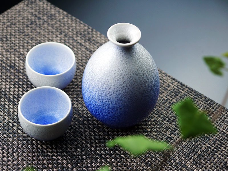 【有田焼】酒器セット 藍染水滴