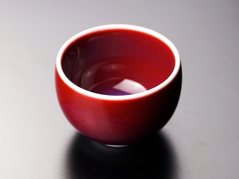 赤き宝玉の酒器セット 燿変辰砂