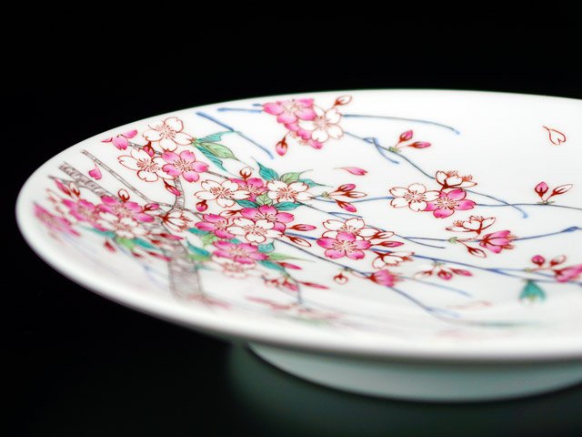 【有田焼】飾絵皿 色絵桜図