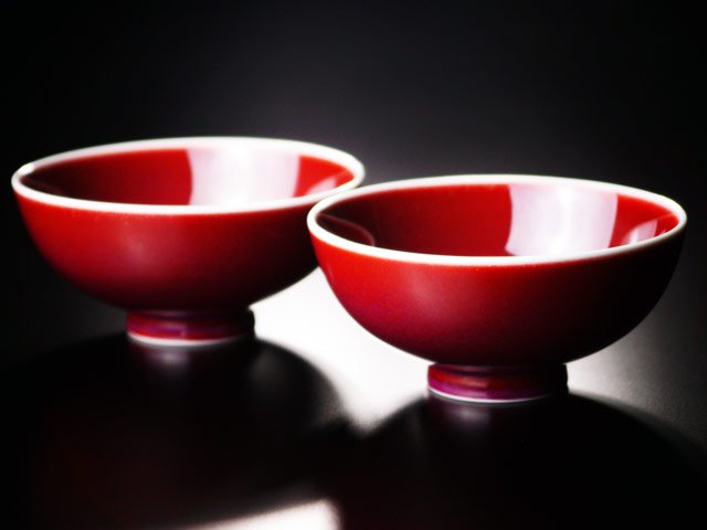 【有田焼】睦揃（夫婦茶碗セット） 燿変辰砂