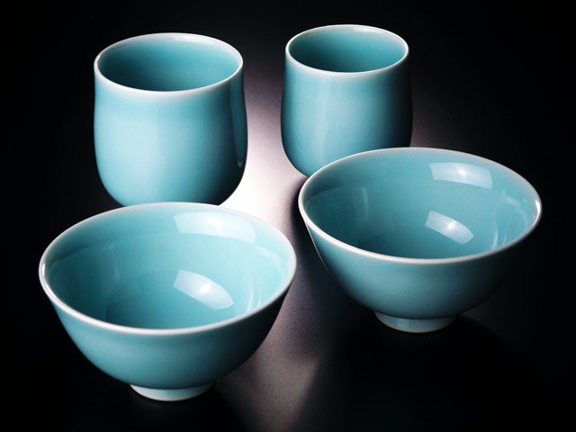 【有田焼】睦揃（夫婦茶碗セット） 砧青磁