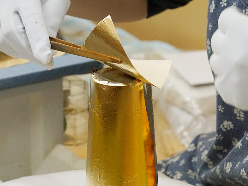 【漆磨カップ】湯呑み 福達磨「箔衣」
