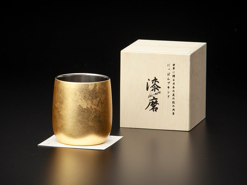 【漆磨カップ】湯呑み 福達磨「箔衣」