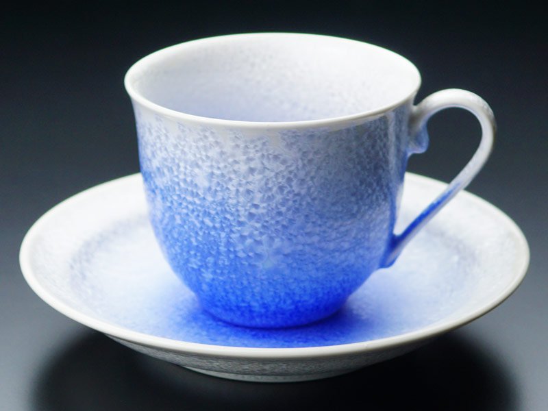 【有田焼】広口コーヒーカップ 藍染水滴の写真2