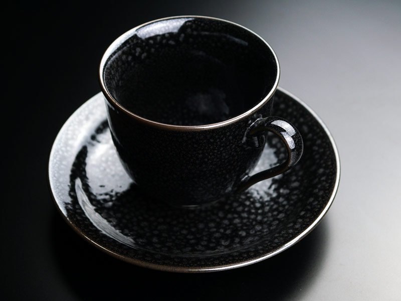 【有田焼】広口コーヒーカップ 銀油滴天目の写真4