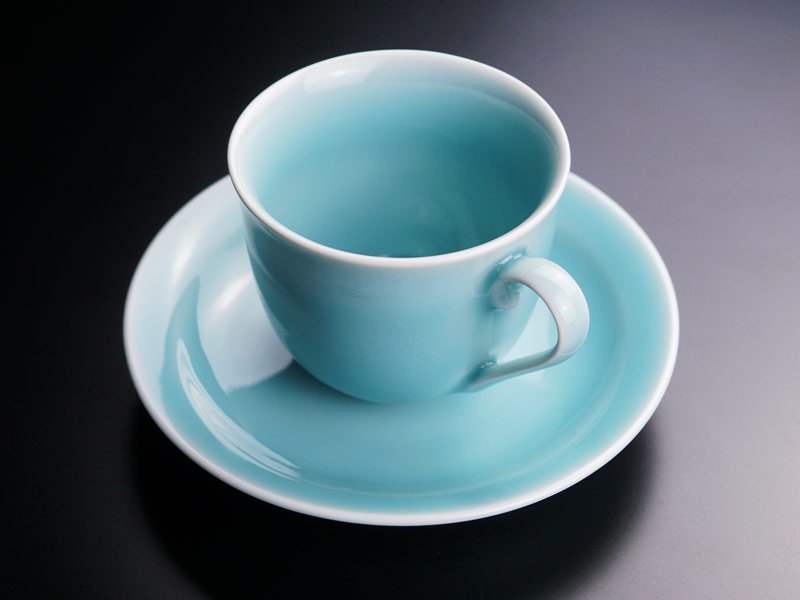 【有田焼】広口コーヒーカップ 砧青磁の写真3