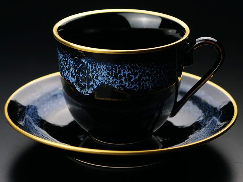 本金による永久なる輝き コーヒーカップ 青き明星 本金彩 ”陽光”の商品紹介写真3