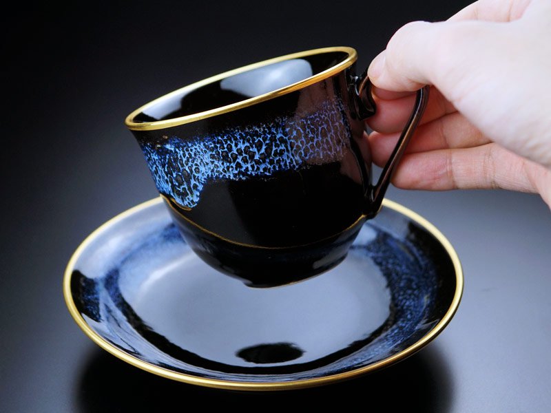 本金による永久なる輝き コーヒーカップ 青き明星 本金彩 ”陽光”の写真7
