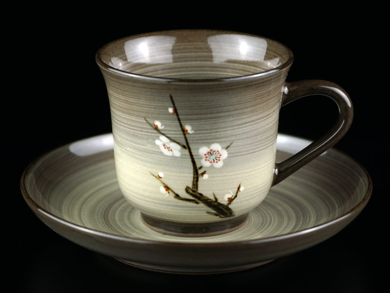 【有田焼】コーヒーカップ 白梅の写真1