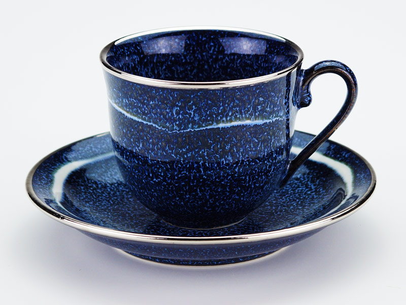 本プラチナで描く宇宙の稜線 コーヒーカップ 銀河本白金彩 "星天"の商品紹介写真5