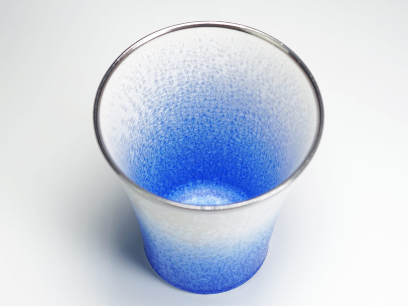 【有田焼】焼酎グラス 藍染水滴 "晴天"の写真4