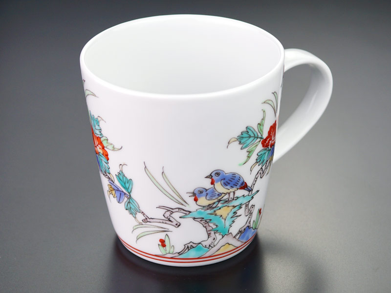 天皇陛下愛用の名窯 最高級ペアマグカップ 色絵吉祥図の写真8