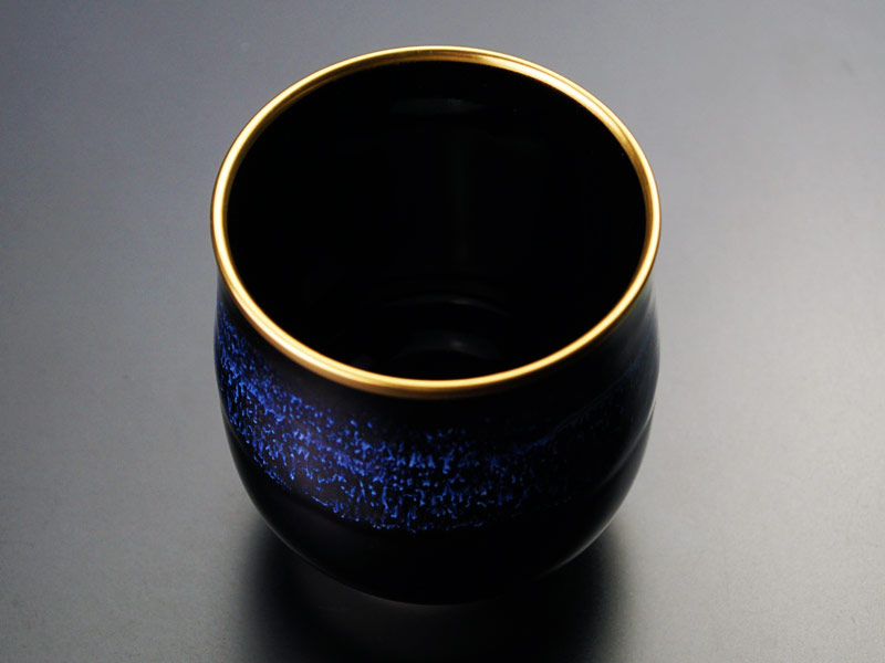 輝く本金の器 湯呑茶碗セット 青き明星 陽光の写真7