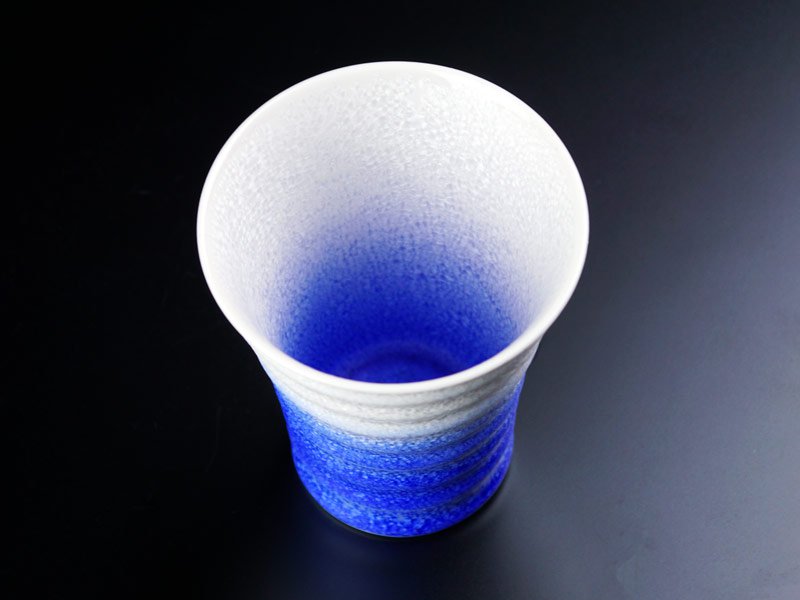 【有田焼】段付焼酎グラス 藍染水滴の商品紹介写真4