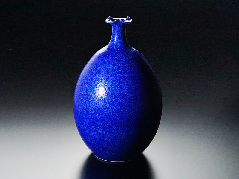 【有田焼】瑠璃水滴花瓶の写真1