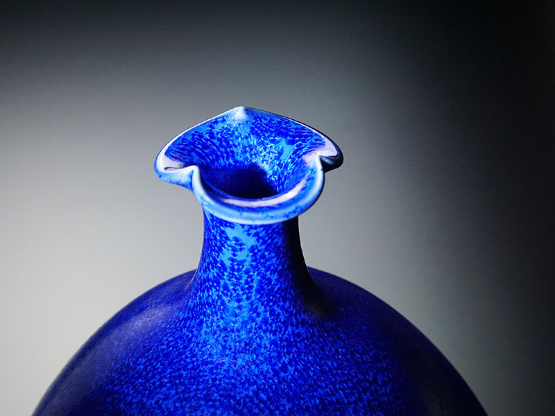 【有田焼】瑠璃水滴花瓶の写真2