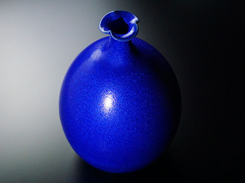 【有田焼】瑠璃水滴花瓶の写真3