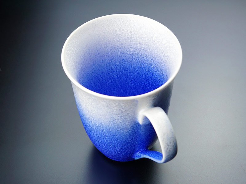 【有田焼】広口マグカップ 藍染水滴の写真5