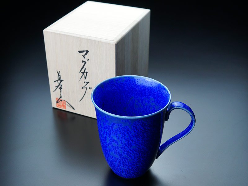 【サファイヤ婚式のプレゼント】マグカップ 瑠璃水滴の写真1