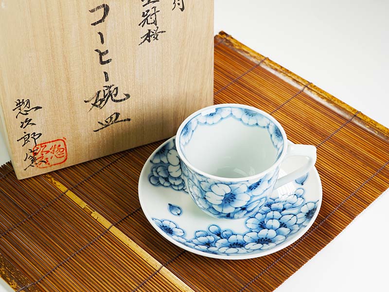【有田焼】コーヒーカップ 染付王冠桜の写真3