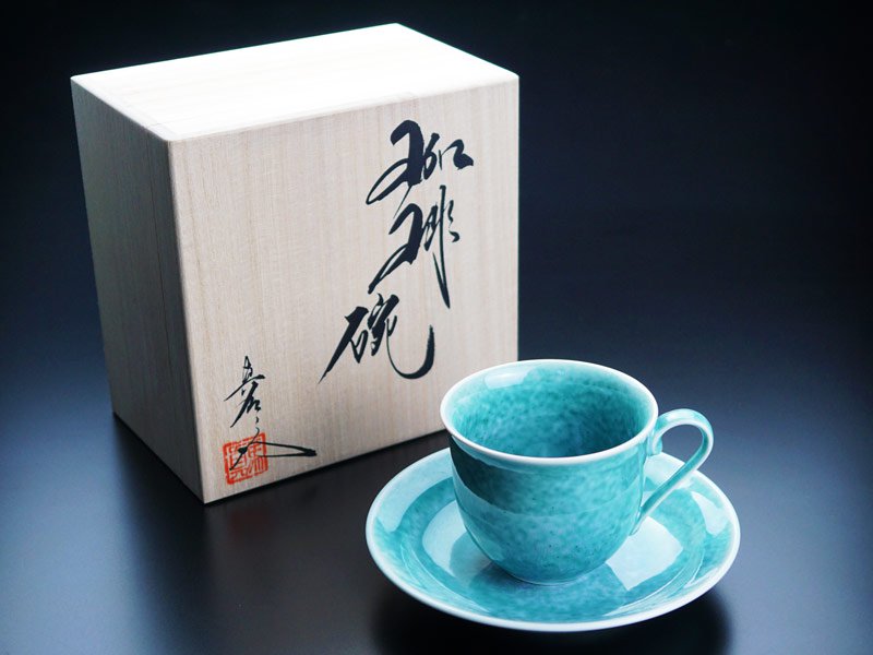 エメラルド色の高級プレゼント 翡翠鈞窯コーヒーカップの写真1