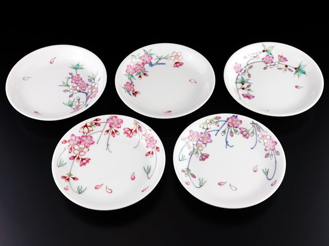 【有田焼】高級和食器 皿セット 色絵桜図の写真1