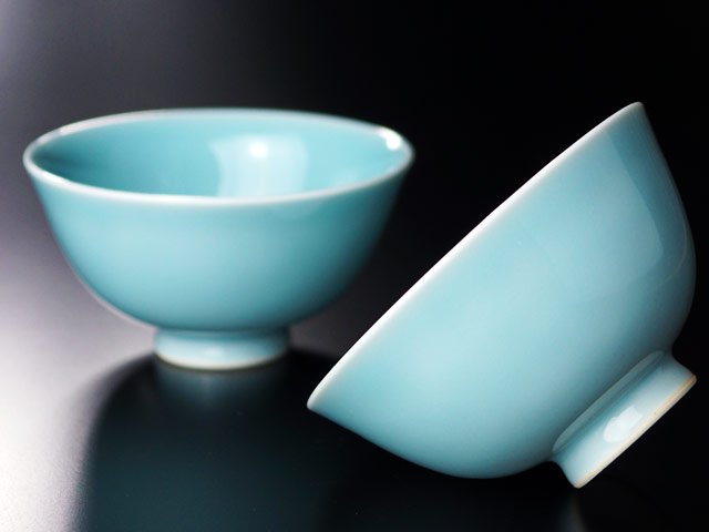 【有田焼】夫婦茶碗 砧青磁の写真3