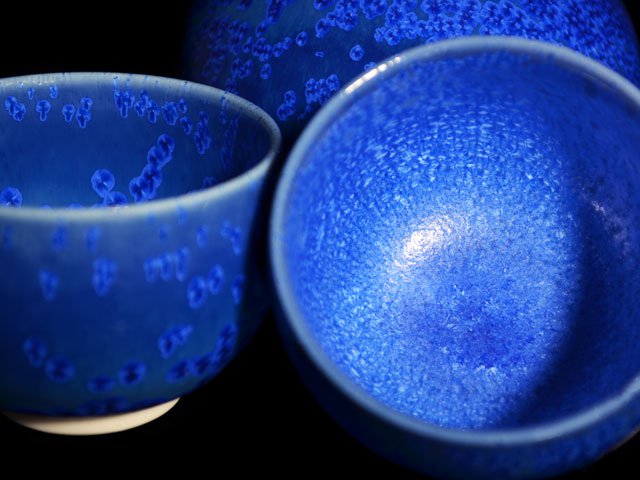 【国王陛下献上記念品】瓢型酒器セット 瑠璃水滴の写真6